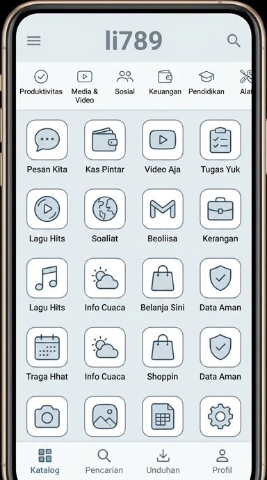 Tampilan katalog aplikasi li789