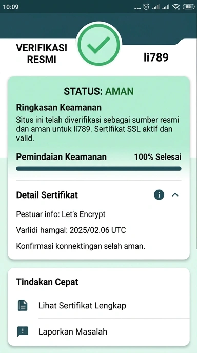 Tampilan kanal resmi li789